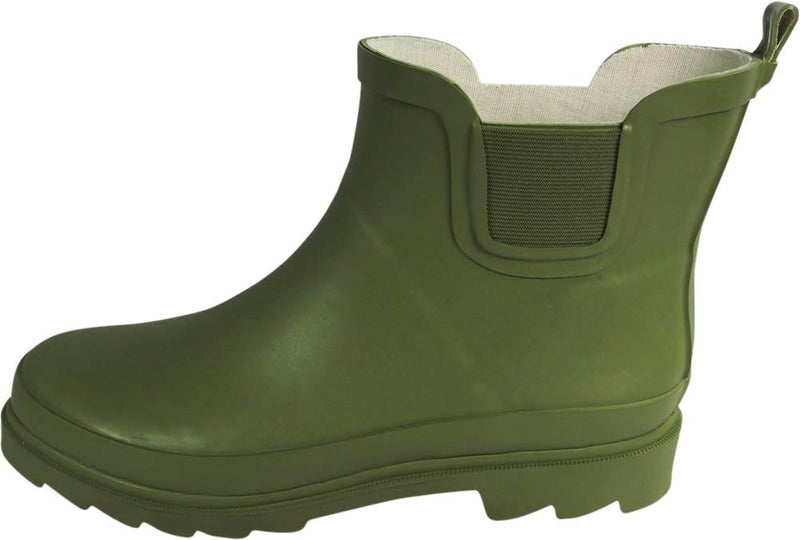 NORTY - Womens Ankle Rain Boots - Ladies Waterproof Winter Spring Garden Boot runs Â½ size large Matte Olive Size 9 - Image 2